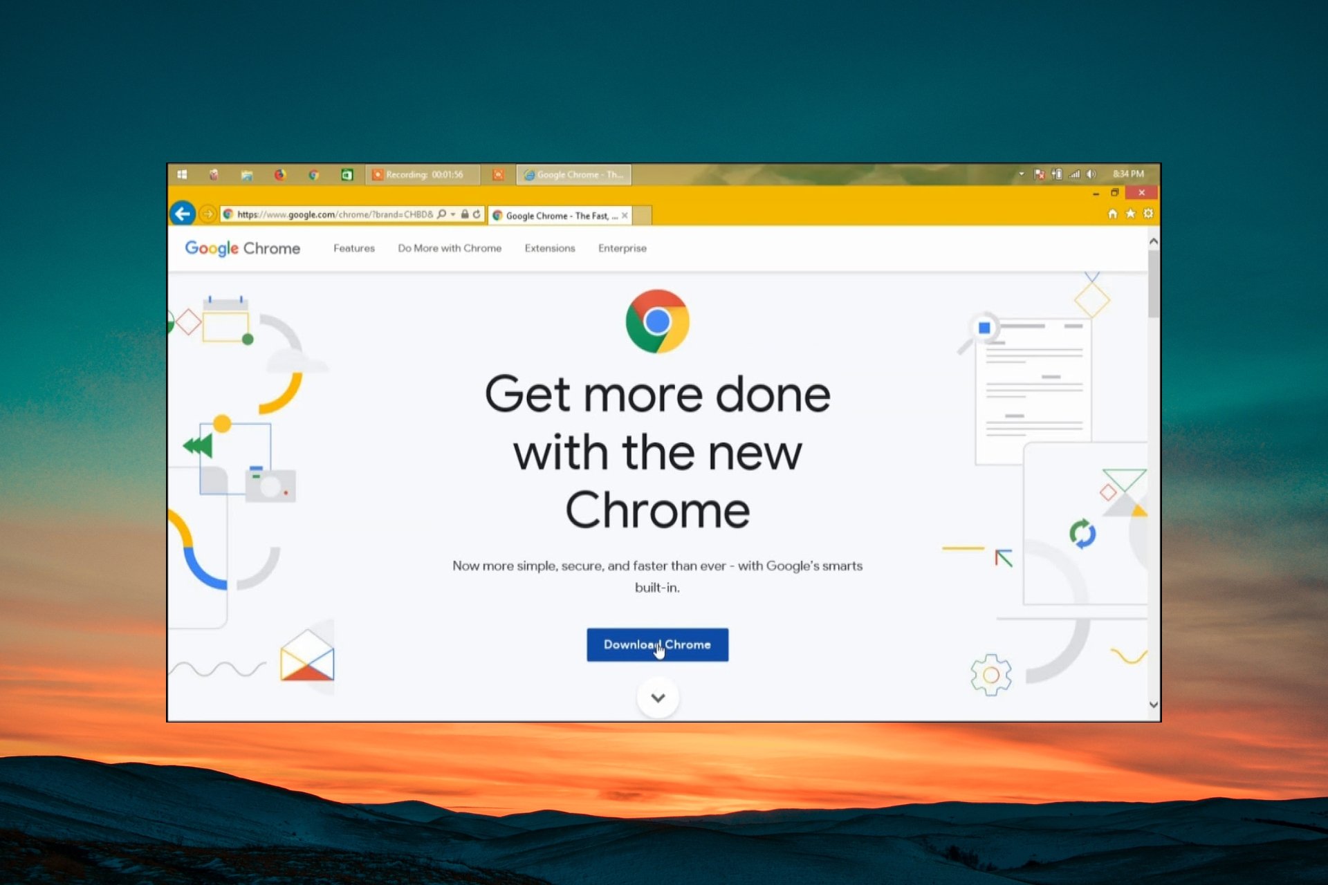 internet explorer not downloading chrome