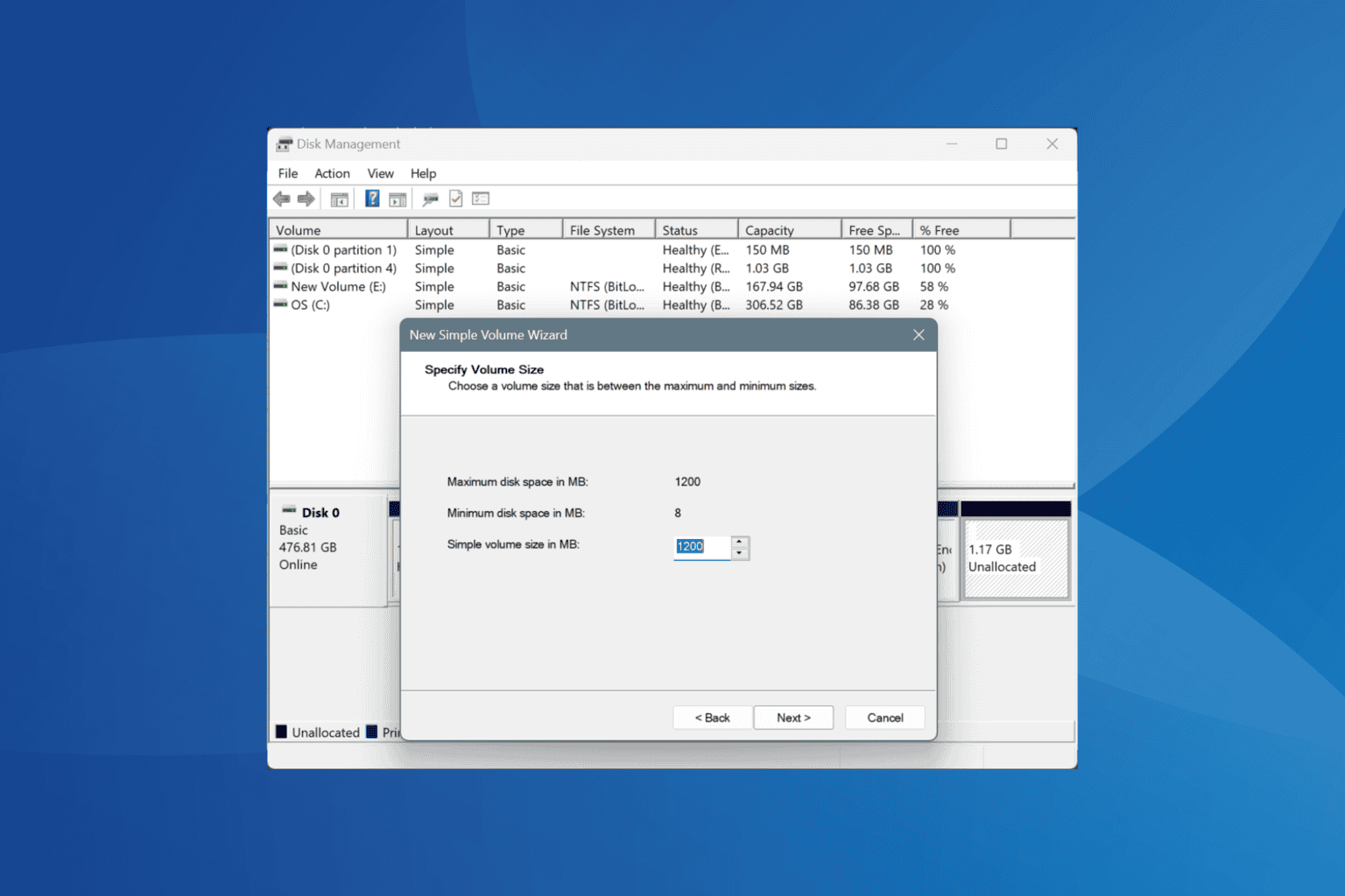 allocate unallocated space on drive