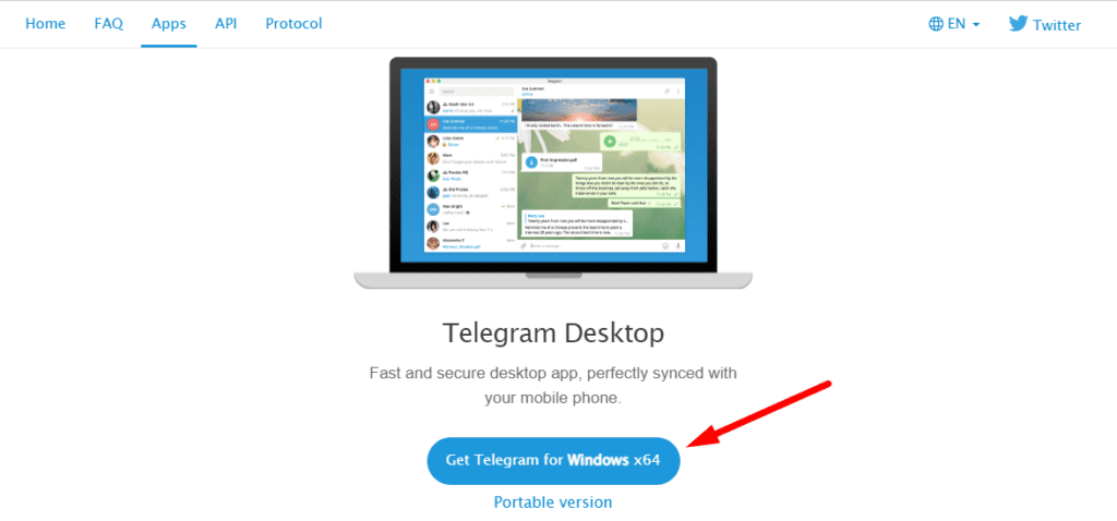 Get Telegram for Windows x64